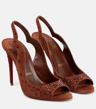 Nudes Degrachick suede sandals | Christian Louboutin