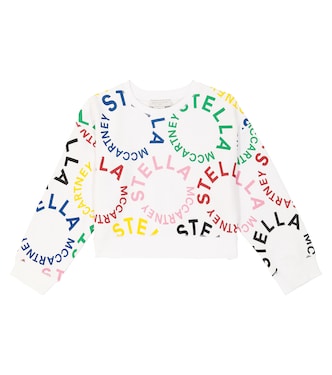 Logo cotton jersey sweatshirt | Stella McCartney Kids