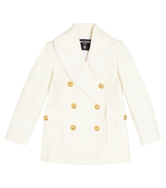 Manteau en coton et laine à ornements | Balmain Kids