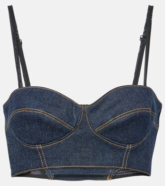 Bustier-Top aus Denim | Alaïa