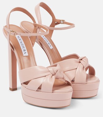Nina 130 leather platform sandals | Aquazzura