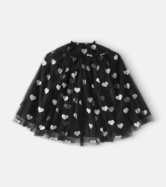 Heart-printed tulle cape | Konges Sløjd