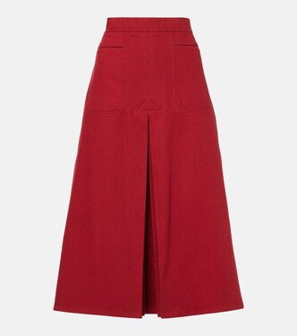 Renoir pleated cotton midi skirt | Max Mara