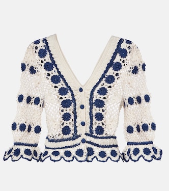 Cardigan Bouquette en crochet de coton | Anna Kosturova