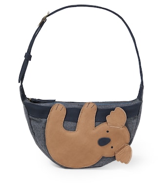 Talei leather and cotton-blend belt bag | Donsje