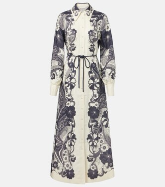 Robe chemise Mickey imprimée en lin | Alémais