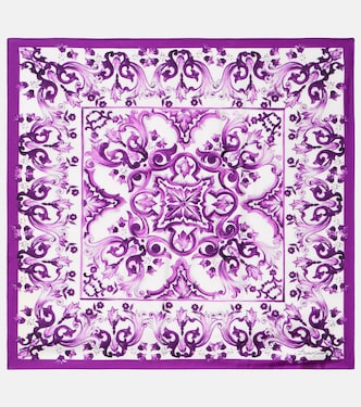 Bedrucktes Tuch Majolica aus Seiden-Twill | Dolce&Gabbana