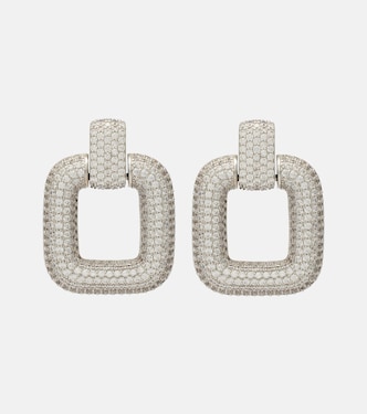 Crystal-embellished drop earrings | Self-Portrait