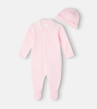 Baby GG cotton onesie and hat set | Gucci Kids