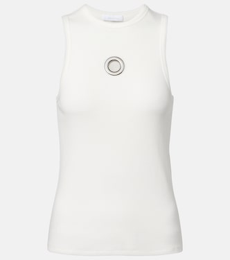 Embellished cotton-blend tank top | Rabanne