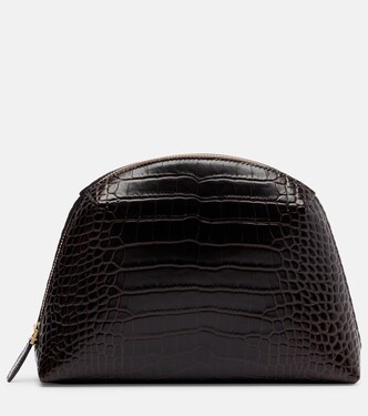Small croc-effect leather pouch | Toteme