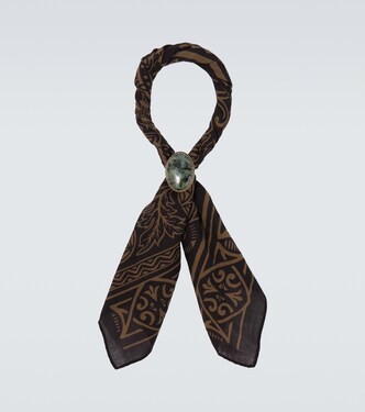 Embellished printed cotton scarf | RRL