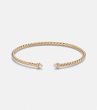 Pulsera Cablespira® Flex Micro de oro de 18 ct (750/1000) con diamantes | David Yurman