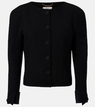 Virgin wool crêpe cardigan | Chloé