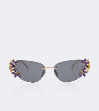Crystal-embellished cat-eye sunglasses | Dolce&Gabbana