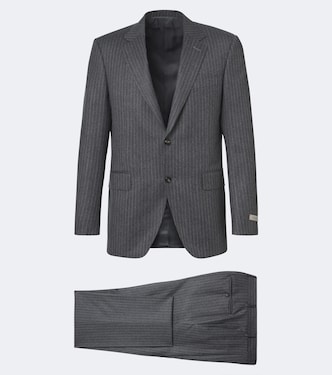 Costume en laine à rayures craie | Canali