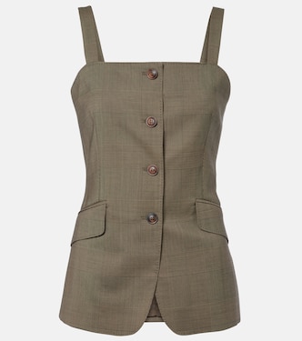Plaid virgin wool top | Max Mara