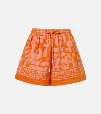 Solstice cotton terry shorts  | Zimmermann
