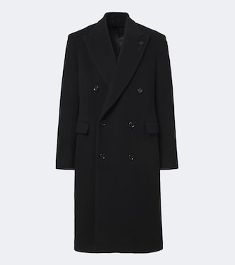 Double-breasted virgin wool coat | Lardini
