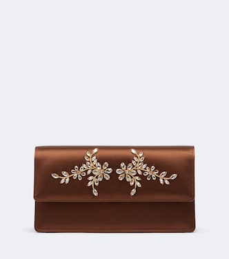 Capripla embellished satin clutch | Manolo Blahnik