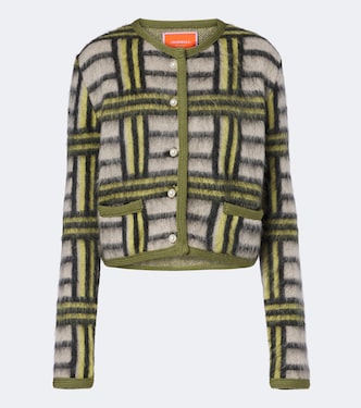 Kells Check wool and mohair-blend cardigan | La DoubleJ