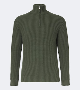 Wool and cashmere half-zip sweater | Allude