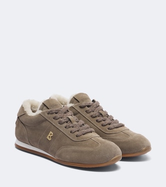 Valencia shearling-lined suede sneakers | Bogner
