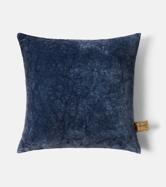 Clusia cotton and linen velvet cushion | The House of Lyria