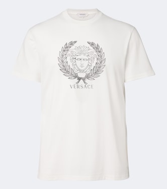 Medusa printed cotton jersey T-shirt | Versace