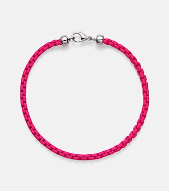 Fußkettchen Giada aus Sterlingsilber mit 18kt Weißgold und Emaille | Eéra