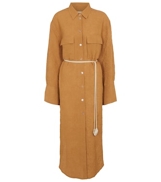 Fruma crinkled sateen shirt dress | Nanushka