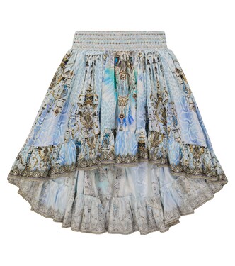 Asymmetric printed cotton skirt | Camilla Kids