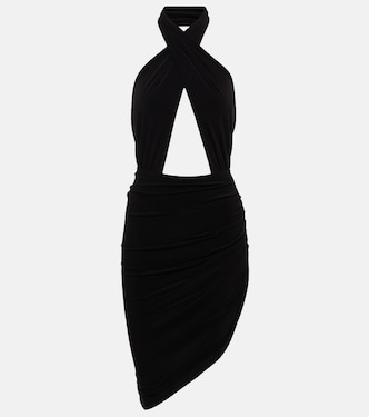 Halterneck asymmetric minidress | Norma Kamali