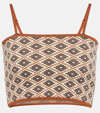 Cropped-Top Eichi aus Jacquard | Dodo Bar Or