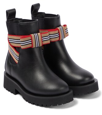 Leather ankle boots | Burberry Kids