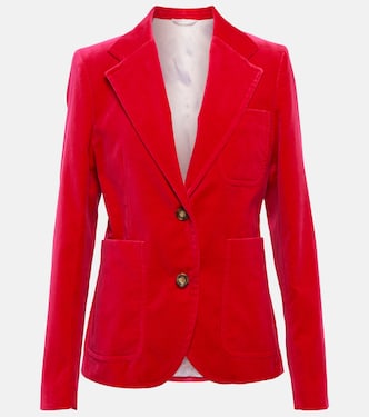 Single-breasted velvet blazer | Victoria Beckham
