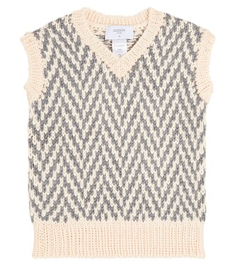 Striped wool-blend sweater vest  | Paade Mode