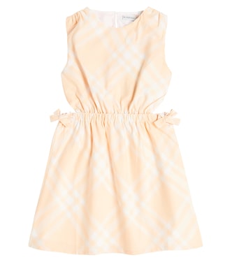 Burberry Check cutout cotton dress | Burberry Kids