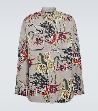 Printed cotton poplin shirt | Prada