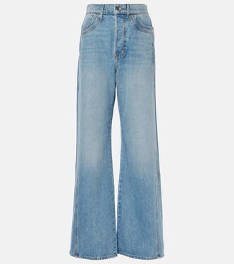 Jeans Taylor a gamba larga e vita alta | Veronica Beard