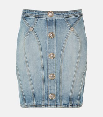 High-rise denim miniskirt | Balmain