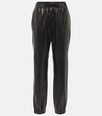 Leather straight pants | Brunello Cucinelli