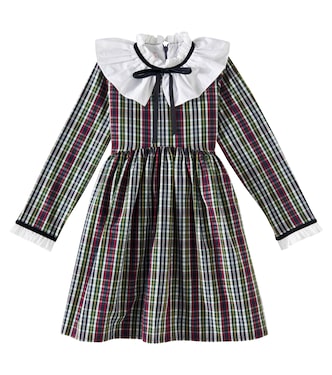 Flora Tartan cotton dress | La Coqueta