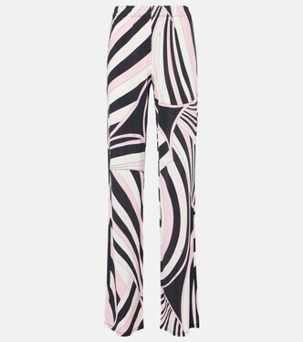 Iride jersey satin straight pants | Pucci