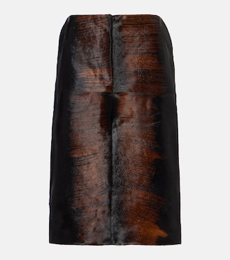 Printed calf hair pencil skirt | Magda Butrym