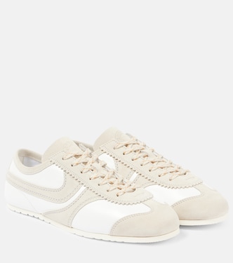Suede-trimmed leather sneakers | Dries Van Noten