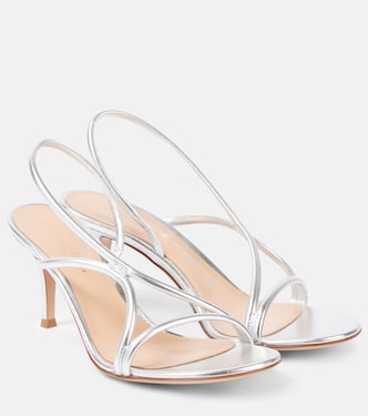 Cage 70 metallic leather sandals | Gianvito Rossi
