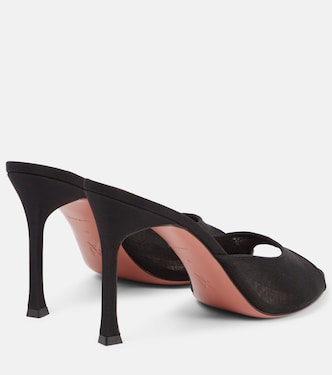 Alexa 95 mesh mules in black - Amina Muaddi | Mytheresa