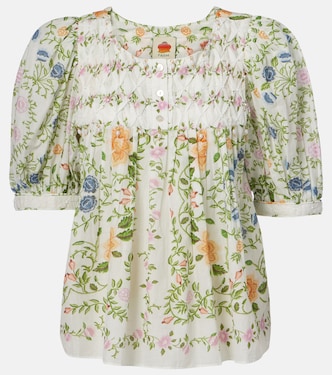 Folk Floral embellished cotton blouse | Farm Rio