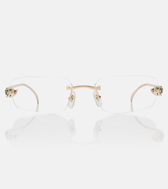 Panthère De Cartier rectangular glasses  | Cartier Eyewear Collection
